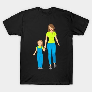 Mom holding kids hand T-Shirt